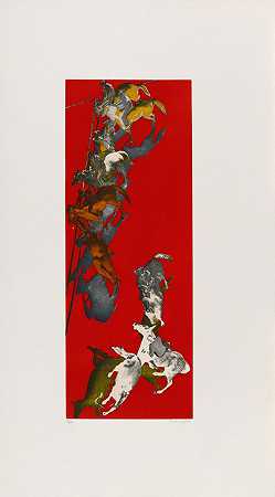 无标题（红色马匹）（2001） by Norbert Tadeusz