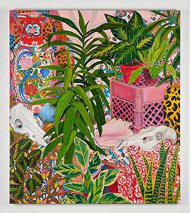 工作室植物和动物头骨（2020年） by Anna Valdez