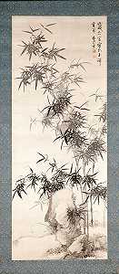 竹与石（1838） by Yamamoto Baiitsu