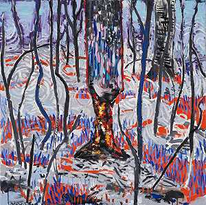 燃烧的树干（Troncoquemado）（2015） by Abraham Lacalle