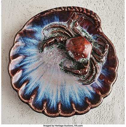 螃蟹和贝壳（约1900年） by Edmond Lachenal