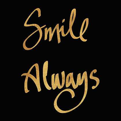 微笑总是黑色的`Smile Always On Black – 4200×4200 px