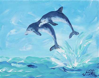 翱翔的海豚I` – 10787×8476 px