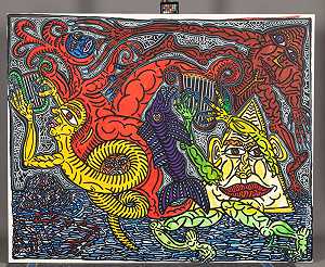 梅齐格装饰艺术抒情画（1987）|出售 by Robert Combas