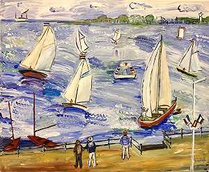 Les bateaux（1990） by Carlos Nadal