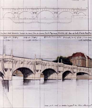 已包装的新桥（巴黎项目）（1981年） by Christo and Jeanne-Claude