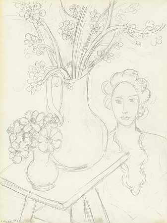 《女人与花束》（1940）|出售 by Henri Matisse