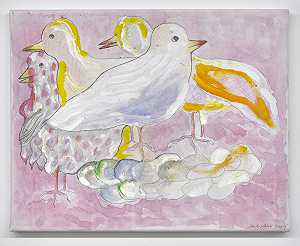 雪中的鸟（2004年可出售） by Oswald Oberhuber