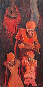 哀悼家庭（1972） by Obiora Udechukwu