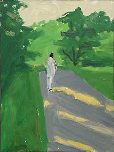 Vincent Walking（2005） by Alex Katz