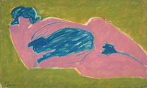 粉色裸体配蓝色猫咪（1963） by Stephen Pace