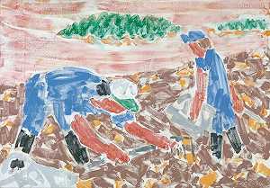 两台蛤蜊挖掘机（1994年） by Stephen Pace