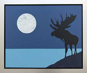 Moose Lunar（2012） by Charles Pachter