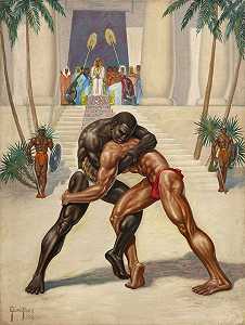 埃及摔跤手（1952） by George Quaintance