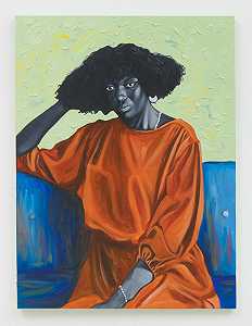 蓝色沙发上的女士（2019） by Otis Kwame Kye Quaicoe
