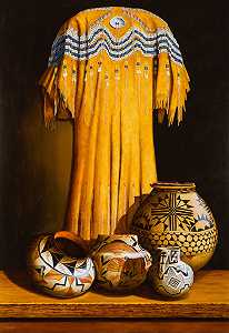 1840 Nez Perce女式连衣裙（公元前20世纪） by Chuck Sabatino
