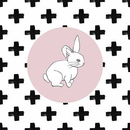 交叉邮票兔子 – 3600×3600px