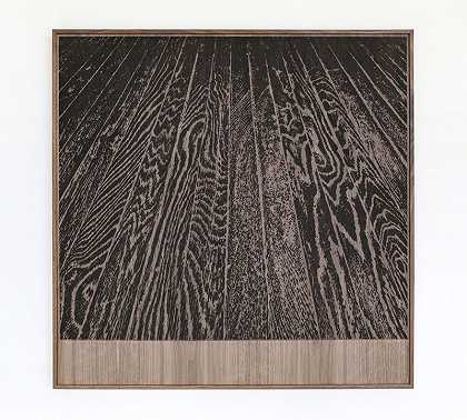 木质地板（单点透视）（2017） by Analía Saban
