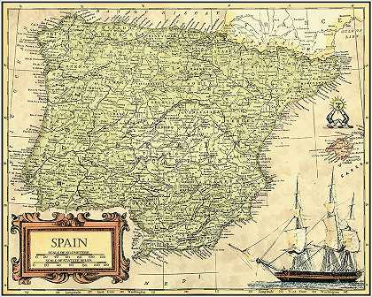 西班牙地图 – 4500×3600px
