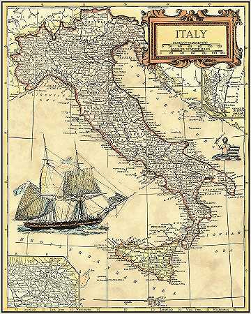 意大利地图 – 3600×4500px