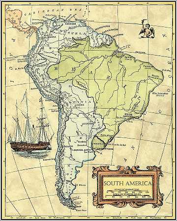 南美地图 – 3600×4500px