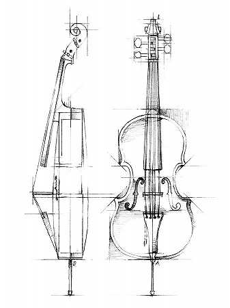 大提琴素描 – 5400×7200px