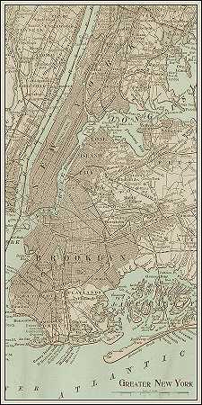 彩色纽约地图 – 5400×10800px
