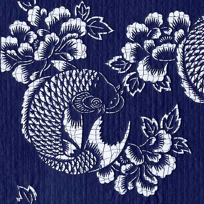 靛蓝鲤鱼Katagami I – 4800×4800px