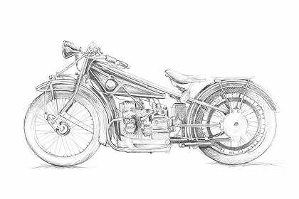 摩托车素描一 – 7200×4800px