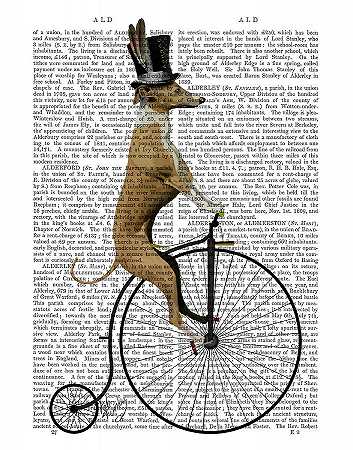 灰狗骑着黑色的便士自行车 – 3300×4200px