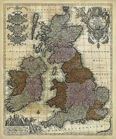 英格兰、苏格兰和爱尔兰地图 – 9000×10800px