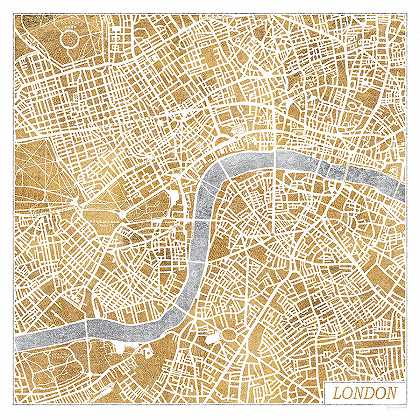 镀金伦敦地图 – 5399×5399px