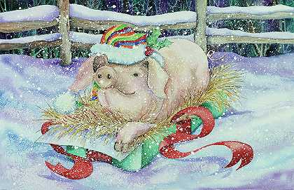 圣诞猪 – 6041×3906px