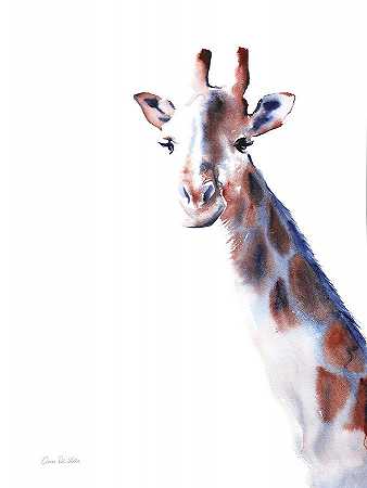 铜和蓝色长颈鹿 – 3608×4799px