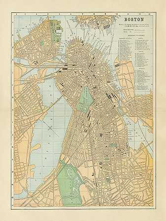 波士顿地图 – 7200×9600px