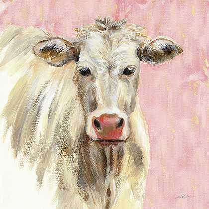 粉色的白色奶牛 – 7204×7204px