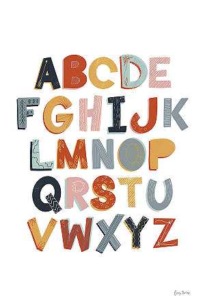 彩色字母粉彩 – 5400×8100px