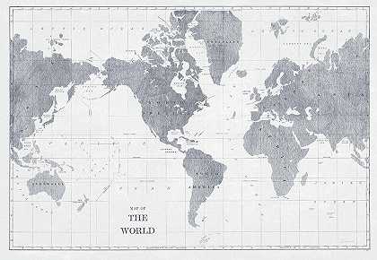 世界地图灰色无文字 – 7200×4983px