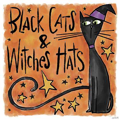 黑猫和女巫帽子我 – 4800×4800px