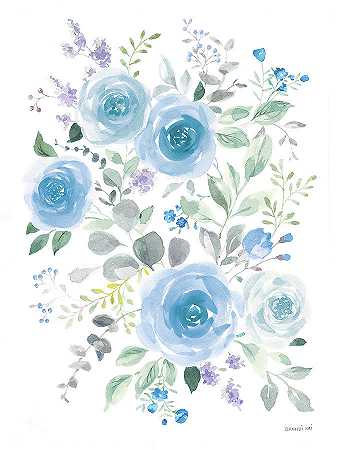 郁郁葱葱的玫瑰我是蓝色的 – 5238×6974px