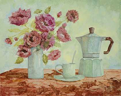 咖啡壶和苋菜花 – 5250×4170px