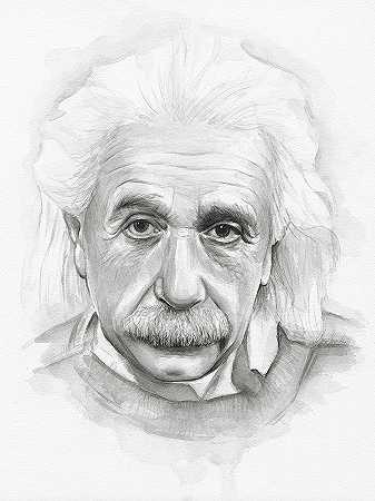 阿尔伯特·爱因斯坦肖像 – 9066×12089px