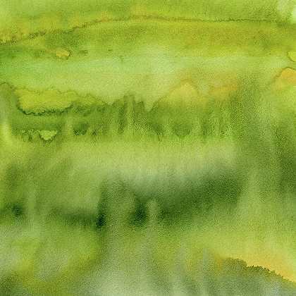绿金色森林抽象水彩 – 6231×6231px