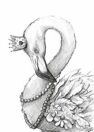 珍珠项链火烈鸟 – 6647×9305px