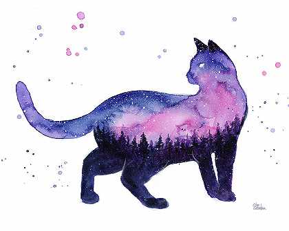 银河森林猫 – 11502×9202px