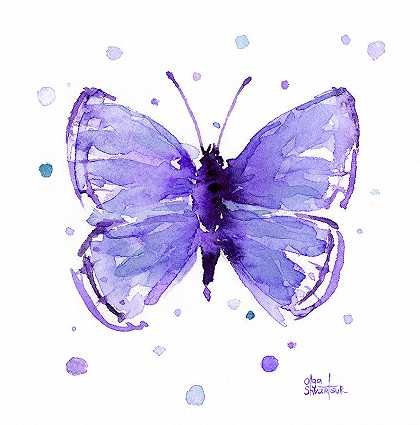 紫色抽象蝴蝶 – 4885×4952px