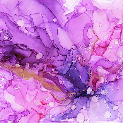 紫红色花抽象墨水 – 10668×10667px