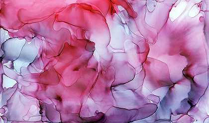 抽象墨纹红紫粉 – 10824×6423px