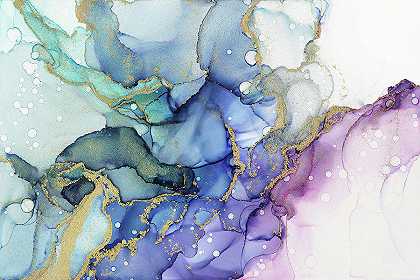 喧嚣的海洋——抽象的墨水 – 12177×8118px