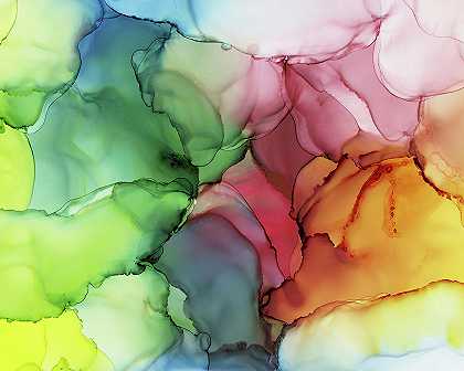 彩虹万花筒抽象墨水 – 12000×9600px